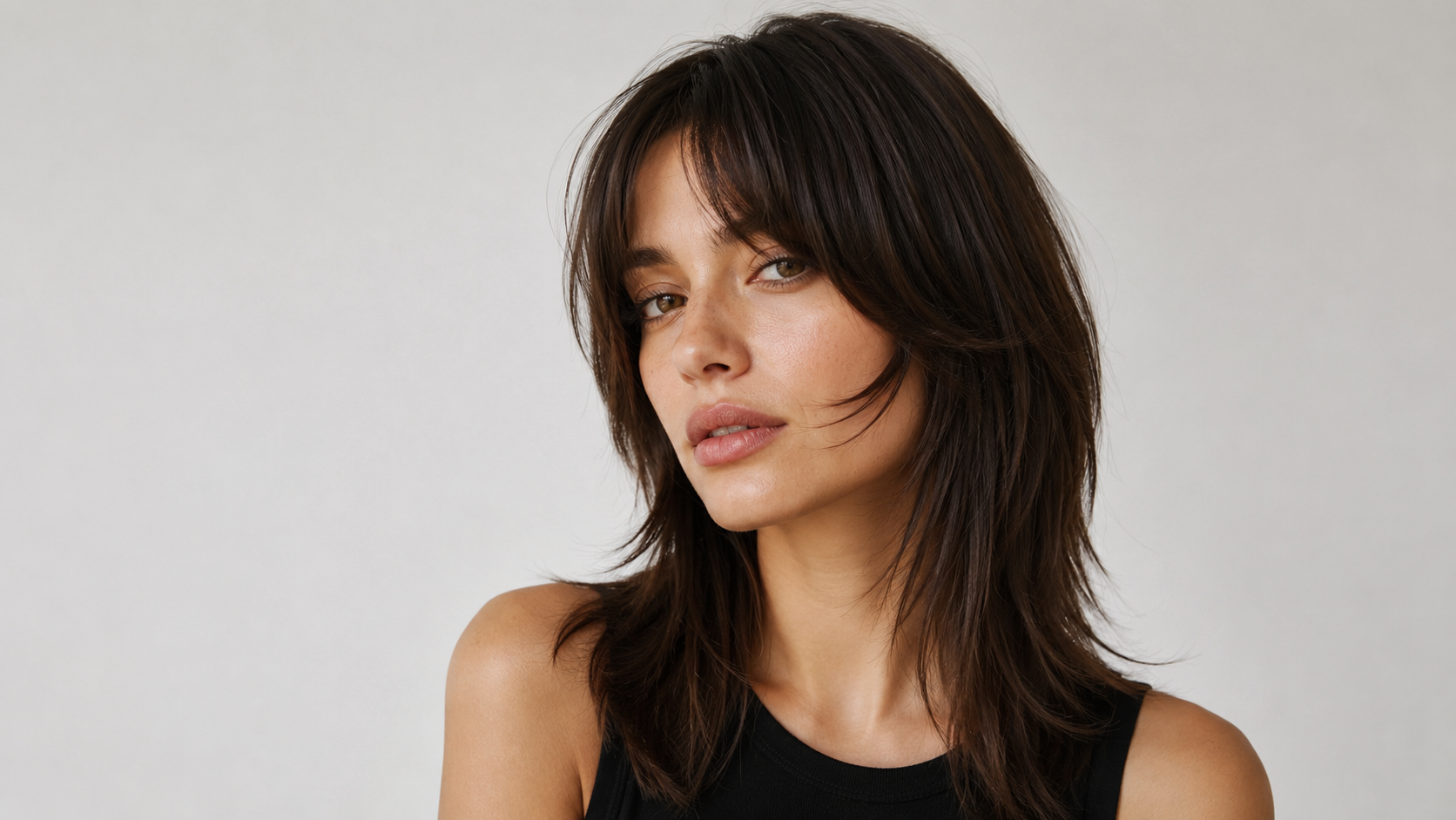 Face-Framing Straight Wolf Cut Soft